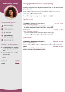 Cv Pedagogisch Medewerker Kinderopvang (voorbeeld) cv medewerker kinderopvang