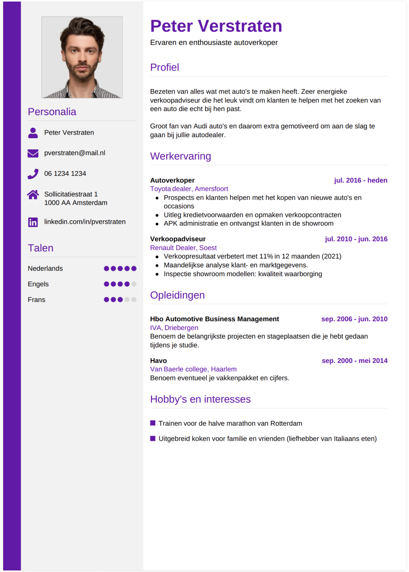 Opleiding autoverkoper