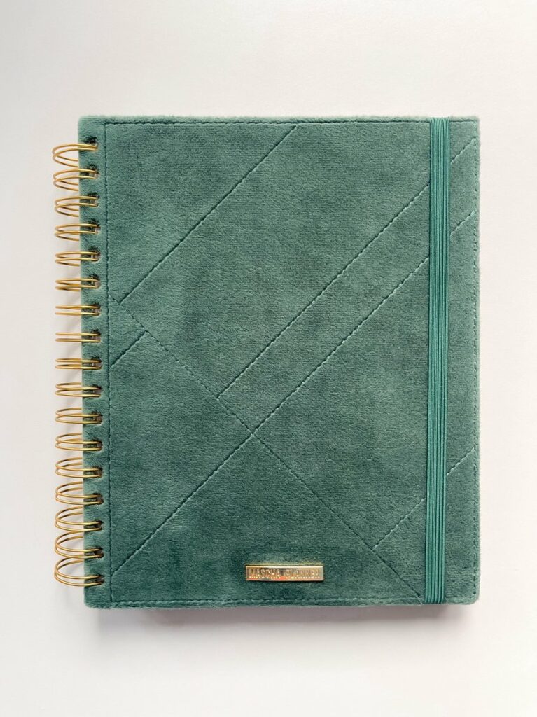 masha planner green velvet