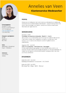 Cv Klantenservice Medewerker (tips + voorbeeld) cv voorbeeld klantenservice medewerker