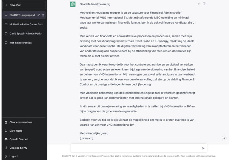 Motivatiebrief schrijven met ChatGPT: zo werkt het - Beaks.nl