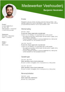 Professioneel cv voorbeeld Medewerker Veehouderij cv veehouderij
