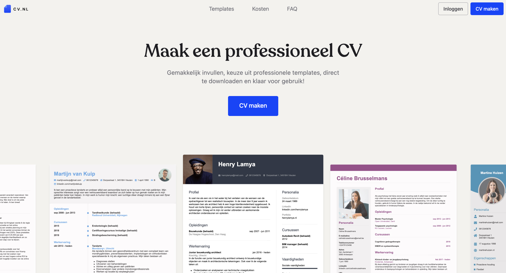 cv.nl website