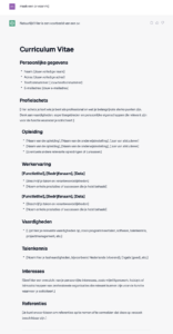 Cv maken met AI: ChatGPT, Claude en meer cv maken chat gpt