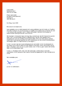 Voorbeeld motivatiebrief Chauffeur sollicitatiebrief chauffeur