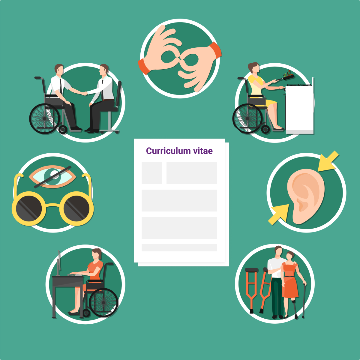 handicap vermelden op cv