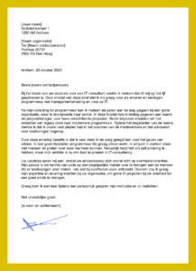 motivatiebrief consultant