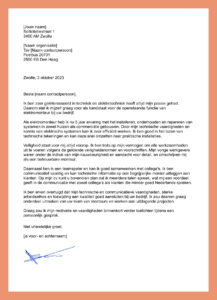Motivatiebrief Elektromonteur (voorbeeld) motivatiebrief elektromonteur