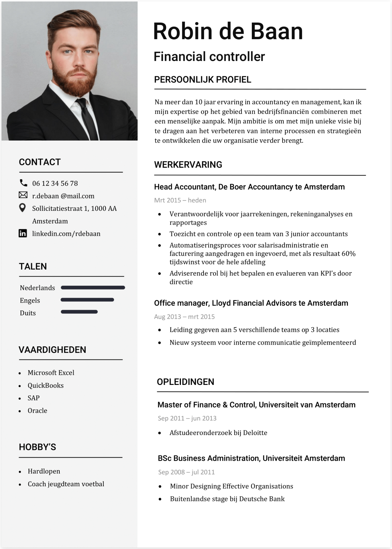 cv financial controller