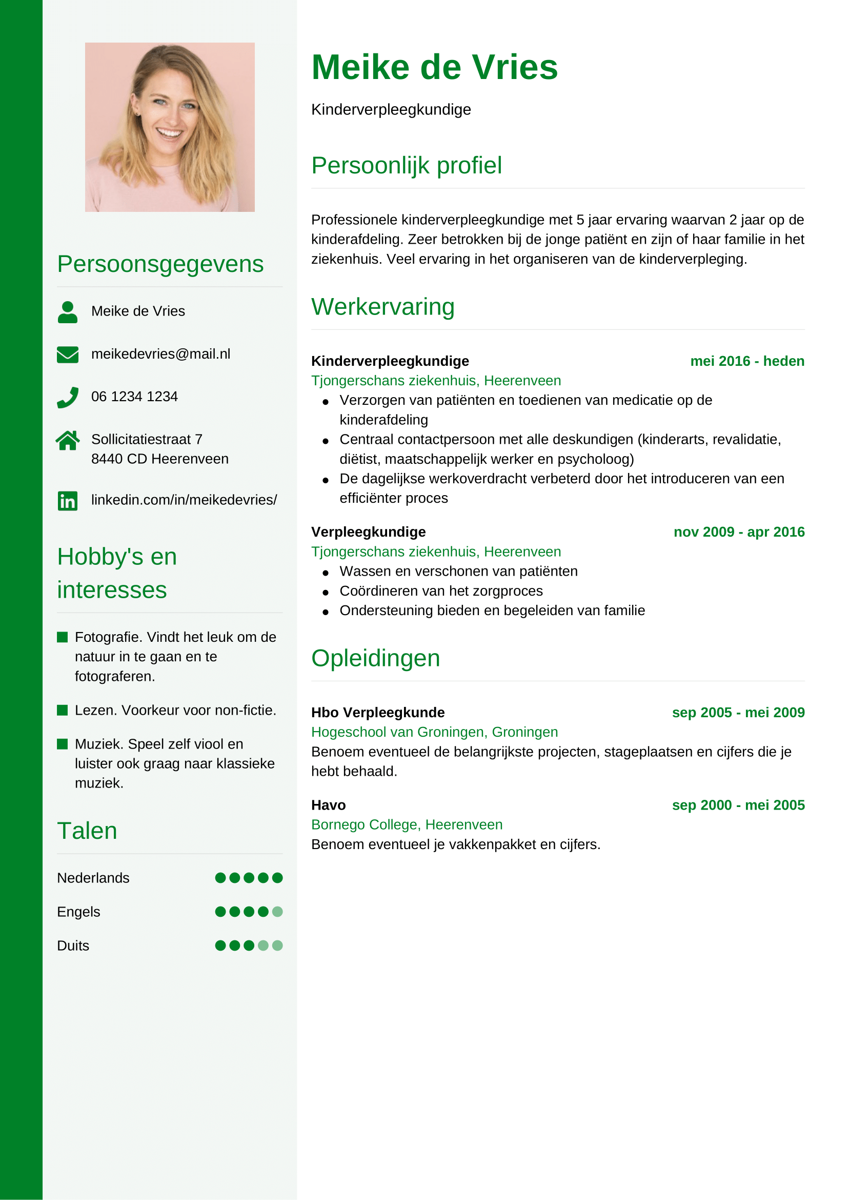 cv kinderverpleegkundige 1