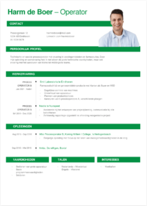 Professioneel Cv Operator (voorbeeld) cv operator