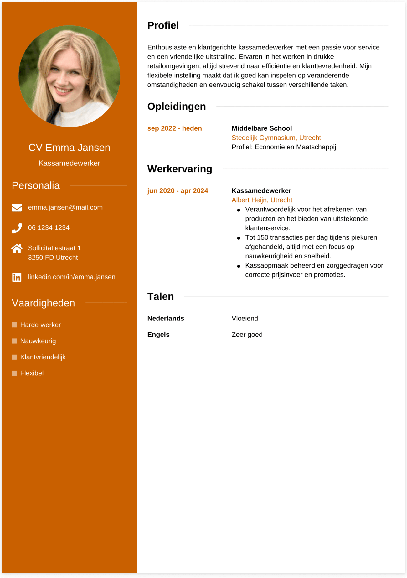 cv kassamedewerker