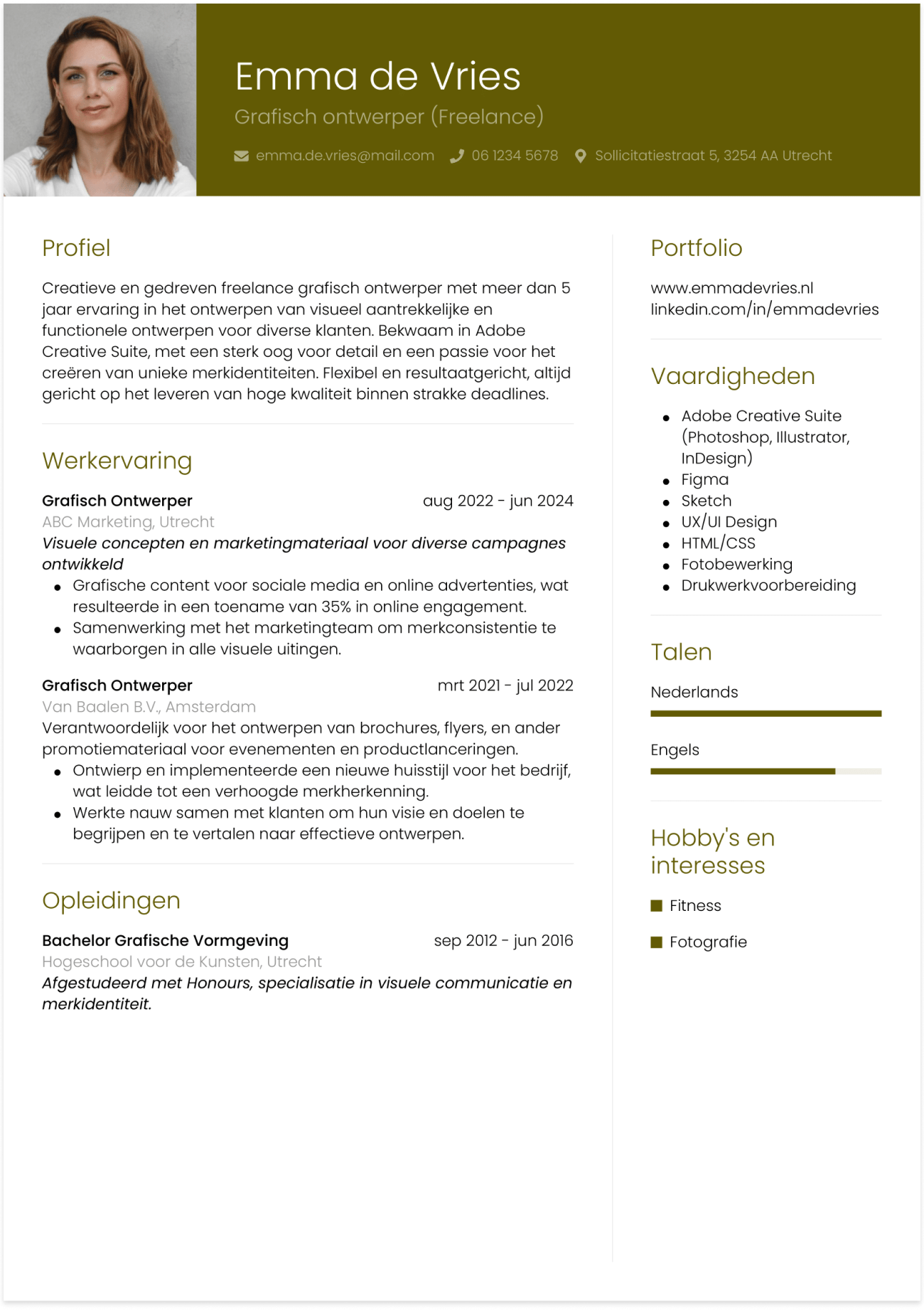 cv zzp-er freelance