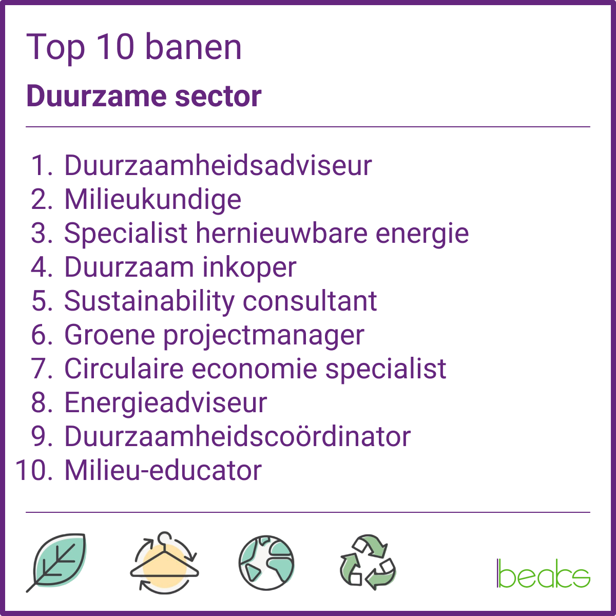 sustainability banen