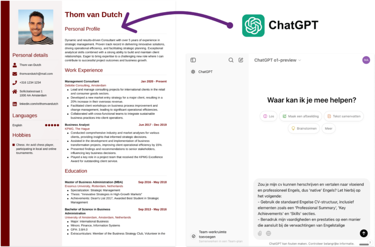 Engels cv maken met ChatGPT: Zo doe je dat! - Beaks.nl