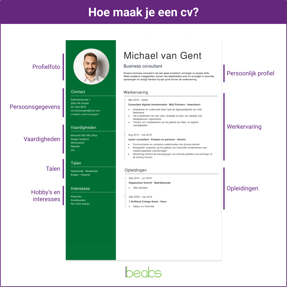hoe maak je een cv