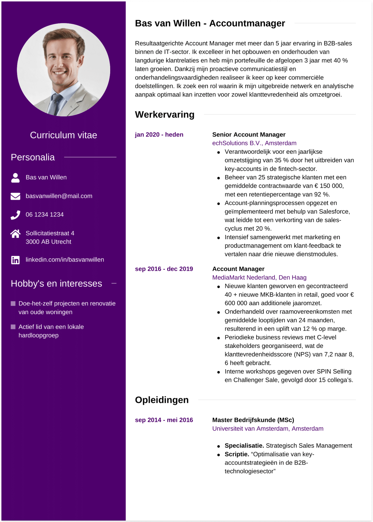 cv accountmanager voorbeeld