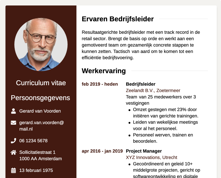 geboortedatum cv icoon