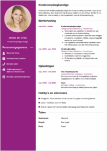 Cv Kinderverpleegkundige: voorbeelden en tips cv kinderverpleegkundige