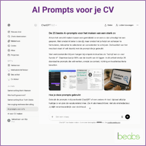 De 25 beste AI-prompts CV maken ai prompts cv maken