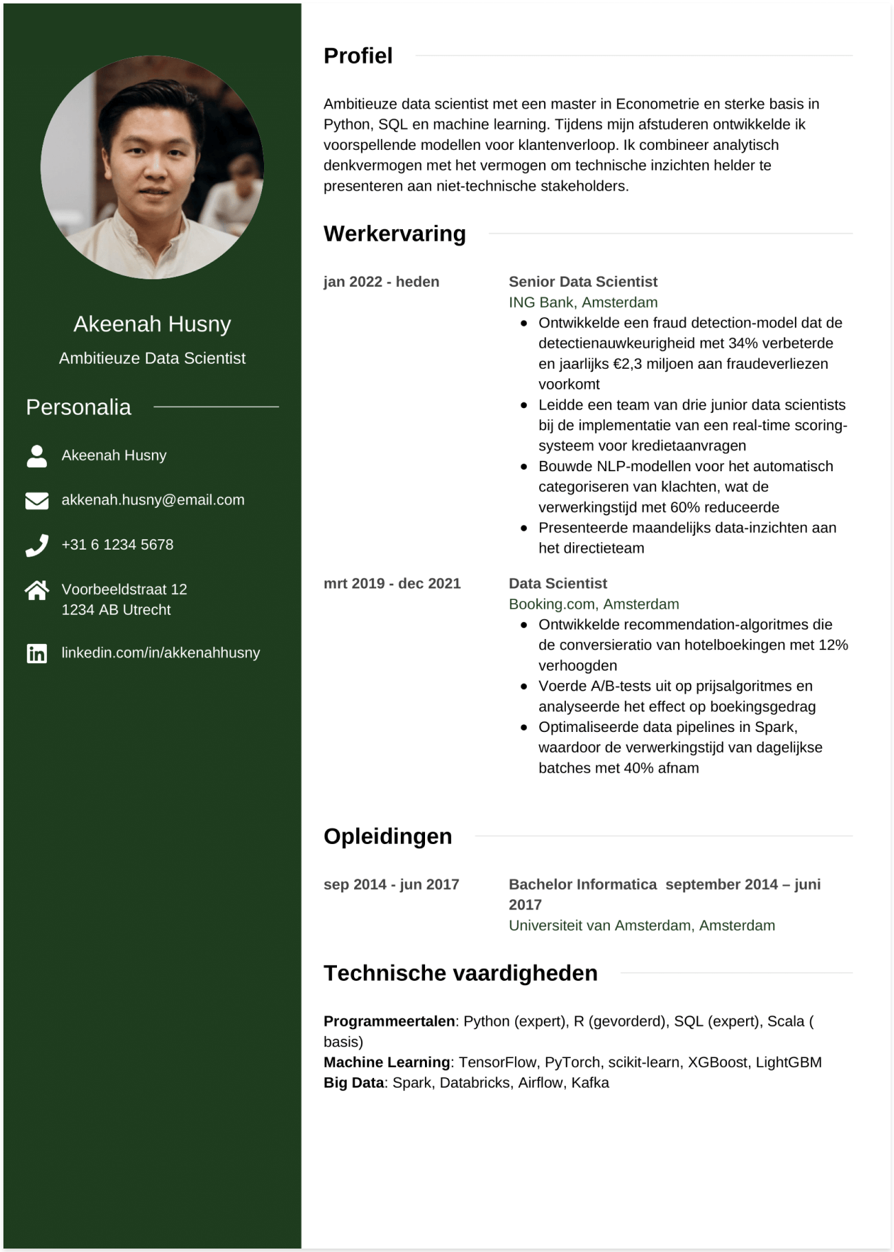 cv data scientist