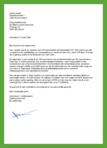 Sollicitatiebrief HR-medewerker: voorbeelden en tips sollicitatiebrief hr medewerker