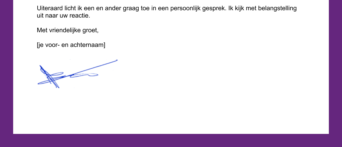 slotzin sollicitatiebrief