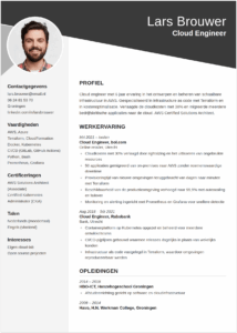 Cv Cloud Engineer: voorbeeld, template en tips cv cloud engineer
