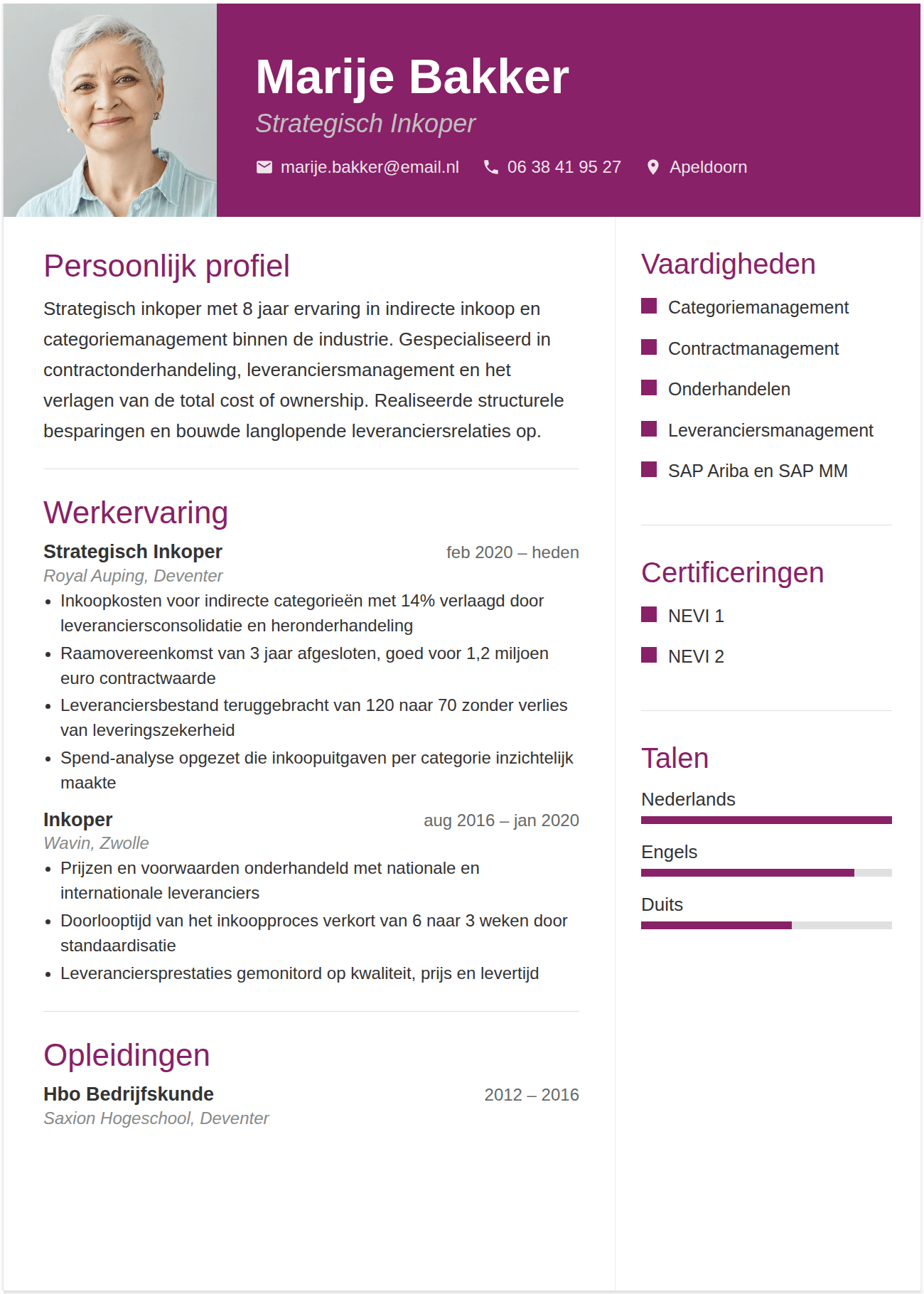 cv inkoper