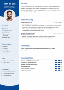 Cv Installatiemonteur: voorbeelden, templates en tips cv installatiemonteur